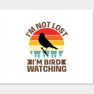 Cool Bird Watching Design For Men Women Bird Watcher Birder Posters and Art